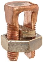 Morris Products 90322 Split Bolt Connector, Used With Copper Conductors, 1/0 AWG, 1/0 - 1/0 Max Run To Max Tap, 2 - 14 Min Run To Min Tap, 1/0 - 14 Max Run To Min Tap, 4 - 4 Min Equal Tap and Run, 385inlb Torque