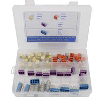 Push-In Wire Connector 2 Port/ 4 Port/ 6 Port /8 Port Assortment Kit for Junction Boxes Wire Wall-Nut-55 Pcs