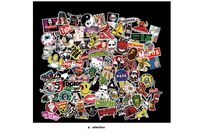 (Not Random) New 100 Piece Skateboard Stickers Helmet Vintage Vinyl Laptop Luggage Decals Dope Sticker Mix Lot (A - Section 100 Pieces)