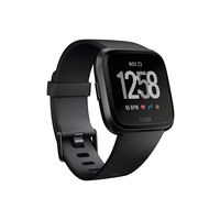 Fitbit Versa Smart Watch, Black/Black Aluminium, One Size (S & L Bands Included) (Renewed)