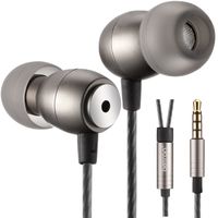 Betron GLD100 Earphones Headphones High Definition, in-Ear, Tangle Free, Noise Isolating, Bass Driven Sound for iPhone, iPod, iPad, Samsung, Tablets and Mp3 Players (Black Without Remote)