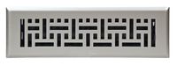 Accord Ventilation AMFRSNB210 Wicker Design Floor Register, Satin Nickel, 2" x 10"