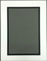 18x24 White & Black Double Picture Mats with White Core Bevel Cut for 13x19 Pictures