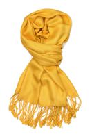 Achillea Large Soft Silky Pashmina Shawl Wrap Scarf in Solid Colors (Gold)
