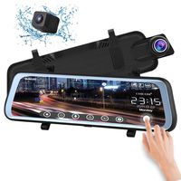 CHICOM V21 9.66 inch Mirror Dash Cam Touch Full Screen ; 1080P 170° Full HD Front Camera;1080P 140°Wide Angle Full HD Rear View Camera；Time-Lapse Photography