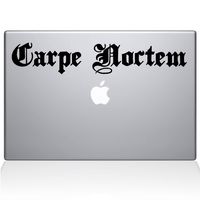 The Decal Guru 1033-MAC-13A-BLA Carpe Noctem Seize the Night Vinyl Sticker, 13" Macbook Air, Black
