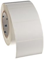 Brady THT-19-459-1 3" Width x 2" Height, B-459 Permanent Polyester, Matte Finish White Thermal Transfer Printable Label (1000 per Roll)