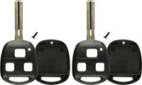 KeylessOption 2 Key Replacement Case Shell Keyless Entry Remote Fob Uncut Blade Fix Master for HYQ1512V, HYQ12BBT