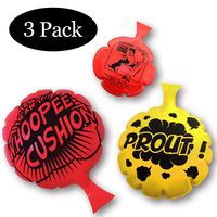 hualedi [3 Pack] Whoopee Cushion Set,Woopie Cushion Party Favor for [4,6,8 Inch][No Automatic Inflation][Reward][Prank Gag][Novelty Trick Joke] Gift and Toy for Kids Children Office Home