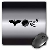 3dRose LLC 8 x 8 x 0.25 Inches Mouse Pad, EGA Ongray (mp_45109_1)