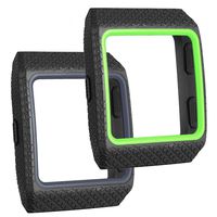 SKYLET Compatible with Fitbit Ionic Case 2 Pack Soft Protective Case Shock Resistant Shell TPU Border Durable PC Cover Compatible with Fitbit Ionic Smart Watch