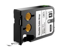 DYMO Flexible Cable Wrap for DYMO XTL Label Makers, Black on White, 1/2", 1 Roll (1868806)