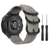 MoKo Watch Band for Garmin Forerunner 235, Fine Woven Nylon Adjustable Replacement Strap for Garmin Forerunner 235/235 Lite / 220/230 / 620/630 / 735XT Smart Band - Gray