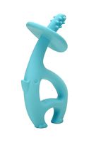 Mombella Dancing Elephant Soft Silicone Baby Teething Toy &Toothbrush/Gum Massager for teething pain relief,soft and durable. For baby teeth eruption period, 3M+. With a teether/pacifier clip.