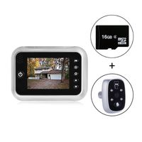 3.5" TFT LCD Screen Digital Doorbell Security Camera Door Peephole Viewer Door Camera Night Vision Wide Angle + Video Record+ Photo Shooting + Do Not Disturb(dnd) Function (With 1 free 16GB SD Card)