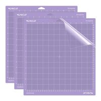 Monicut 12x12 Cutting Mat for Cricut Explore One/Air/Air 2/Maker(Stronggrip, 3 Pack) Adhesive&Sticky Non-Slip Flexible Square Gridded Purple Cut Mat Replacement for Crafts, Quilting, Sewing and Arts