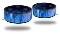 Skin Wrap Decal Set 2 Pack for Amazon Echo Dot 2 - Fire Blue (2nd Generation ONLY - Echo NOT Included)