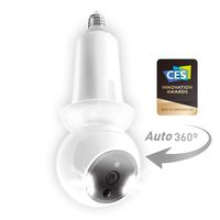 Amaryllo Zeus: Biometric Auto Tracking Light Bulb PTZ Wi-Fi Security Camera with Face Recognition, Support Fire Warning, Support Person, Vehicle, and Pet Detection, 1080p FHD, Night Vision, E26