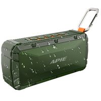 APIE Portable Wireless Outdoor Bluetooth Speaker IPX6 Waterproof Dual 10W Driversf, Enhanced Bass, Built in Mic,Water Resistant,Beach, Shower & Home
