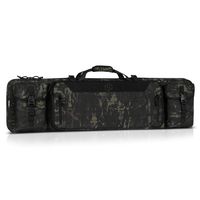 Savior Equipment 46" Urban Warfare Multicam Black Tactical Double Carbine Long Rifle Bag Firearm Gun Case w/Removable Backpack Strap - 1000D Cordura Nylon Fabric, UTX Buckles, YKK Zippers