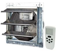 iLiving 12 Inch Smart Remote Shutter Exhaust Fan with Thermostat, Humidistat, Variable Speed, Timer, Wall Mounted, 12