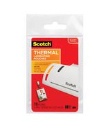 Scotch Thermal Laminating Pouches ID Badge With Clip, 2.4 Inches x 4.2 Inches, 10 Pouches, 6 Pack  (TP5852-10)