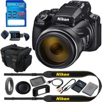 Nikon COOLPIX P1000 16.7 Digital Camera with 3.2" LCD, Black - Basic Accessories Bundle