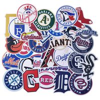 MLB All 30 Teams Stickers, Vinyl Waterproof Sport Fan Logo Decals of Major League Baseball for Water Bottles Helmet Hydroflasks Bicycle Motorcycle Car Bumper, Gift for Boys Men Teens Baseball Fans
