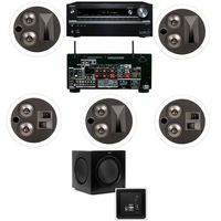 Klipsch KL-7502-THX 5.1 In-Ceiling System-Onkyo TX-NR838 7.2 Channel Network- White