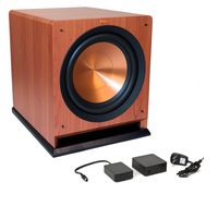 Klipsch R-112SW 12-in. Powered Subwoofer Bundle with WA2 Wireless Kit, Cherry
