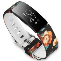 Allbingo Cute Bands Compatible with Fitbit Inspire HR & Inspire & Ace 2, Women Men Floral Print Replacement Strap Accessories Wristband Small Large for Inspire HR & Inspire