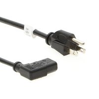 Otimo 10Ft 18AWG NEMA 5-15P to IEC C-13 Right Angle Computer Power Cord