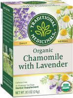 Traditional Medicinals Organic Chamomile with Lavender Herbal Tea, 16 Tea Bags (Pack of 1)