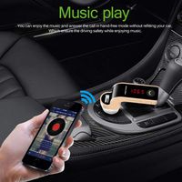 Glumes Bluetooth FM Transmitter for Car, Wireless Radio Transmitter Adapter Mp3 Player with Hands Free Calls, Quick Charge Dual USB Car Charger, for Samsung/iPhone, Good Gift (Silver)