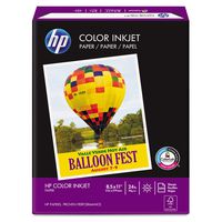 HP 202000 Color Inkjet Paper, 97 Brightness, 24lb, 8-1/2 x 11, White, 500 Sheets/Ream