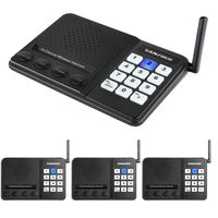 Wireless Intercom System Sanzuco Intercoms Wireless for Home, 10 Channel Wireless Intercom System for Home School Business Office Room to Room Intercom, Home Communication System Pack of 4 Black