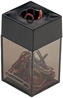 OIC(R) Magnetic Clip Dispenser, Small, 100 Clip Capacity, Black/Smoke