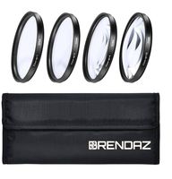 BRENDAZ (58mm) +1 +2 +4 +10 Close-Up Macro Filter Set with Pouch for CANON Rebel T6i T6 T6s T5i T5 T4i T3i T2i T1i XT XTi XSi, EOS 750D 760D 650D 600D 550D and with all Lenses with a 58mm Filter Size