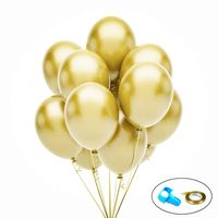 HDLJD Gold Balloons, 12 Inch Gold Metallic Latex Balloons for Happy Birthday Baby Showers Bridal Shower Wedding Party Decorations - 50PCS
