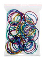 Hygloss Products Book Rings - 2 Inch Assorted Colored Steel Binder Rings, 50 Pack