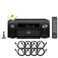 Denon AVR-X8500H World's First 13.2 Next Generation 4K Ultra HD Channel Receiver Home Theater with Dolby Atmos, DTS:X, Auro-3D & Built-in HEOS Technology Bundle with 8 HDMI Cable and Zorro Cloth