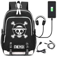 YOYOSHome Luminous Anime One Piece Cosplay Bookbag Daypack Laptop Bag Backpack School Bag with USB Charging Port