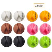 MXTECHNIC Cable Wire Clips Cord Holder Management System Clips Camps Durable Self Adhesive Multipurpose Wall Desktop Cable Charger Organizer Cleaner and Safer for Desks,Mouse,Computers or Cell Phones