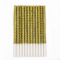 Rhinestone Bling Paper Sticks for Lollipop Cake Pop Apple Candy Buffet Treat Party Favor 6 inch (Gold, 72)