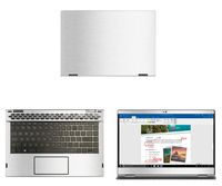 decalrus - Protective Decal for HP Pavilion 14M-CD0001DX (14" Screen) Laptop Silver Texture Brushed Aluminum Skin case Cover wrap BAhpPvillion14m_CD0001dxSilver