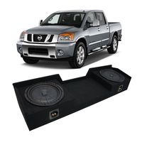 Compatible with 2004-2015 Nissan Titan King or Crew Truck Kicker CompVT CVT12 Dual 12 Sub Box Enclosure - Final 2 Ohm