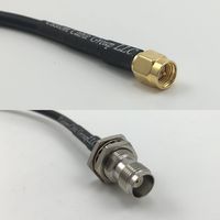 10 feet RFC195 KSR195 SMA MALE to TNC FEMALE BULKHEAD Pigtail Jumper RF coaxial cable 50ohm High Quality Quick USA Shipping