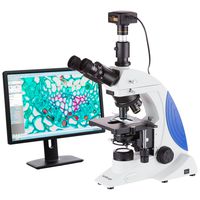 AmScope 40X-2500X Plan Infinity Kohler Laboratory Research Microscope + 18MP USB3.0 Camera