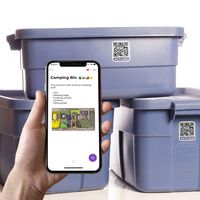 Outlinx Smart Stickers - The Original Pack of 6 Stickers | Easy-to-Use Storage and Organization Labels | for Easier Move, Clutter Removal, IT Labeling. | on iOS & Android | for Home and Business