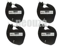 NEOUZA 4PK Compatible Dymo LetraTag LT 91200 91330 10697 91220 59421 S0721510 Black on White Paper Labels Tape Cassette 12mm x 4m